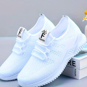 New - Ultra-Lightweight Ventilated Women's Running Shoes - White - Size 8.5